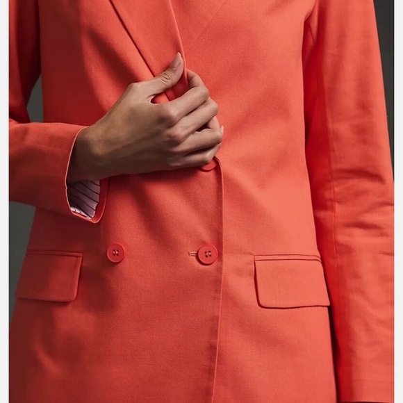 Anthropologie Orange Blazer - Picture 4 of 16